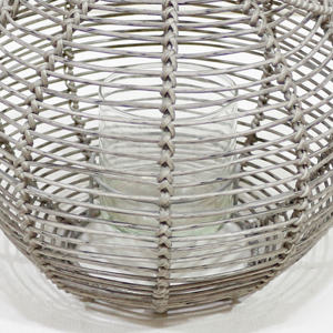 Artex Dong Thap Lanterne en osier fabriquée à la main Vintage Boho Bougeoir pour intérieur extérieur et décor d'événement - Product Image 3