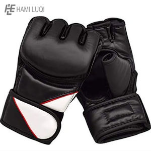 Gants et coussinets en cuir essentiel et cuir PU de 8oz pour l'entraînement de boxe de combat MMA motif imprimé - Product Image 6