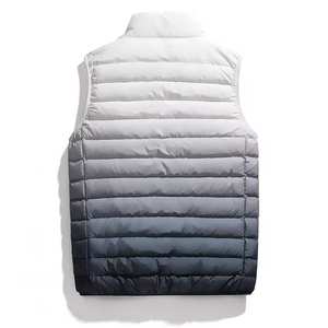 Veste en duvet sans manches à col montant imperméable pour hommes haute qualité vente en gros couleur unie chaude veste épaisse pour l'hiver - Product Image 2