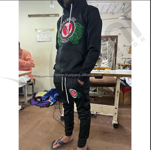 Ensemble de survêtement décontracté d'hiver imprimé personnalisé pour hommes et femmes, vêtements de sport OEM, tissu extensible respirant, marque privée, faible MOQ - Product Image 4