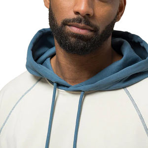 Sweat-shirt à capuche en coton 100% premium pour homme, marque privée, décontracté, à enfiler, logo sur le devant, coupe décontractée, saison printemps, personnalisé - Product Image 2