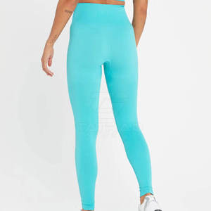 Leggings Deportivos de Cintura Alta para Mujer, Más Vendidos, en Color Sólido, de Spandex/Nailon, para Entrenamiento y Fitness (Transpirables y de Secado Rápido) - Product Image 2