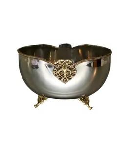 อุปกรณ์รับประทานอาหารชามเสิร์ฟทำจากโลหะเหล็กสำหรับเสิร์ฟจานบนโต๊ะและชามผลไม้แห้งสำหรับรับประทานอาหารในราคาไม่แพง - Product Image 1