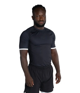 Camiseta de Compresión Personalizada Sublimada Transpirable de Alta Calidad con Mangas Cortas para Hombre, Rashguard de MMA BJJ, Spandex/Poliéster OEM - Product Image 1