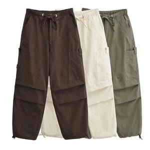 High Quality 100% Cotton Casual Men's High Street <b>Winter</b> Jogger Sweatpants Mid Waist Elastic Waist Embroidered Logo Baggy Fleece - Product Image 2