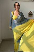 Blus Sari Desainer untuk Pesta Bollywood, Saree Etnik India Siap Pakai Satu Menit untuk Festival Musim Dingin dan Musim Panas, Anti Kusut