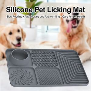 Eco-friendly 2 in 1 Puzzle Suction Cups Anti-slip Silicone Dog Food Snack Licking Mat Slow <b>Feeder</b> Bowls for Dogs & <b>Cats</b> - Product Image 4