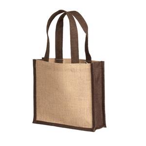 EarthJute, bolso de yute lavable para mujer respetuoso con el medio ambiente personalizado, bolso de compras de hombro reutilizable, regalo promocional sostenible - Product Image 4