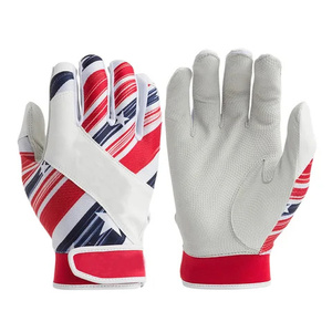 Gants de baseball en cuir personnalisés de qualité supérieure, gants d'entraînement sportifs antidérapants, durables, avec fermeture auto-agrippante - Product Image 1