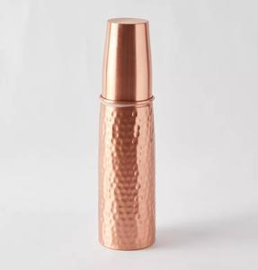 Best Selling Handmade Half Hammered <b>Copper</b> Water <b>Bottle</b> with <b>Copper</b> Glass for <b>Drinking</b> Purposes Available at Best Prices - Product Image 6