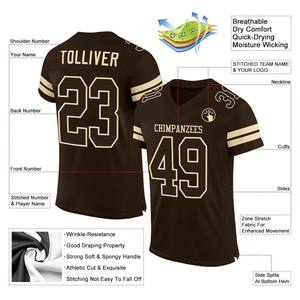 Uniforme de Fútbol Americano Personalizado de Alta Calidad, Protección UV, Impresión por Sublimación, Bordado 3D, 100% Poliéster, para Hombre Adulto - Product Image 2