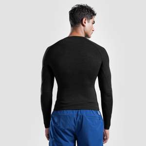 GA 2.0 Compression <b>Long</b> <b>Sleeves</b> Men's <b>Undershirts</b> Black Color - Product Image 2