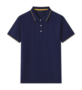 เสื้อยืดคอปกแขนสั้นบางสำหรับผู้ชาย, เสื้อโปโลสีทึบลำลอง - Product Image 5