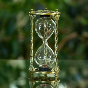 Top vente Minutes maison salon décoration sable-verre minuterie horloge métal Vintage verre sablier sable verre minuterie - Product Image 5