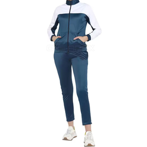 Survêtement de mode personnalisé pour femmes, dernier modèle, ensembles de jogging uni, survêtements deux pièces, vêtements de jogging pour femmes - Product Image 2