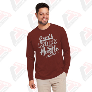 Heritage T-shirt en jersey de coton à manches longues pour homme Appliques de confort d'été écologiques disponibles Styles de velours côtelé batik denim - Product Image 1