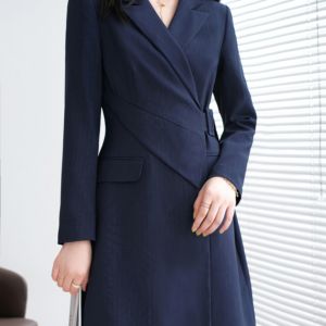 ชุดเดรสหรูหราสำหรับผู้หญิงชุดเดรสลำลองยาวถึงเข่าชุดเดรสทำงานแบบทางการ - Product Image 2