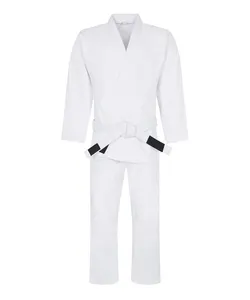 Uniformes de entrenamiento de MMA unisex, trajes de Jiu Jitsu blancos lisos para luchadores masculinos y femeninos, ropa deportiva al por mayor para artes marciales mixtas - Product Image 1