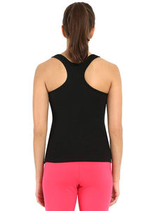Débardeur de gymnastique avec logo personnalisé pour femmes, gilet de yoga respirant de couleur unie, col en U, vêtements de sport de fitness avec étiquette en tissu tricoté - Product Image 4
