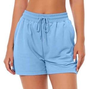 New Style Women Shorts Running Wear Fitness Gym Shorts Loose Breathable Yoga <b>Drawstring</b> With Pocket Women's Shorts Solid Color - Product Image 2