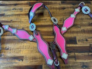 Cabecera de cuero occidental de primera calidad con diseño floral hecho a mano para caballos para entrenamiento y espectáculos de proveedor indio - Product Image 6