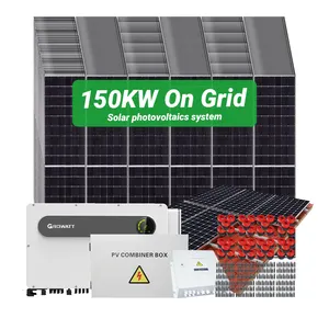 Sistema de energía solar de 150kw en red para generación de energía renovable Soluciones de integración de red para instalaciones de energía solar de 150kW