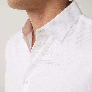 Camisa de vestir cómoda Camisa de vestir de tamaño personalizado transpirable En stock Hecho en camisa de vestir de poliéster de algodón - Product Image 5