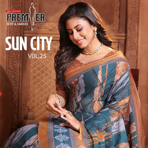 Collection de vente en gros de saris décontractés en coton, vêtements quotidiens légers avec motifs imprimés pour les fêtes, revendeurs, boutiques de détail - Product Image 1