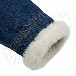 Nouvelle veste en jean tendance pour homme, manches longues, poches avant, couleur personnalisée OEM, manteau de mode, hiver, haute qualité - Product Image 6