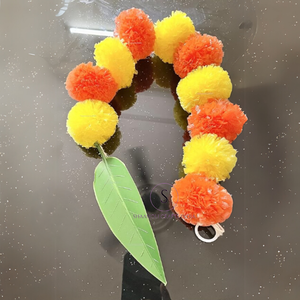 Nueva llegada 2025 diseñador caléndula colgante con hoja de Ashoka naranja y amarillo caléndula guirnaldas para la decoración del hogar y la boda - Product Image 5