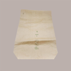 Grande pochette en papier kraft brun renforcé, capacité de 100 litres, 50 pièces, surface gaufrée pour la séparation des aliments ou des déchets, type C - Product Image 2