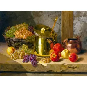 Still Life Uvas y manzanas Accent Tile Mural 8x6 Cocina Baño Backsplash Decoración para el hogar - Product Image 1