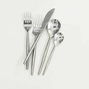 Juego de Cubiertos de latón pulido y acero inoxidable respetuosos con el medio ambiente, cubiertos de cena que incluyen cuchara de sopa y arroz para obsequios - Product Image 2