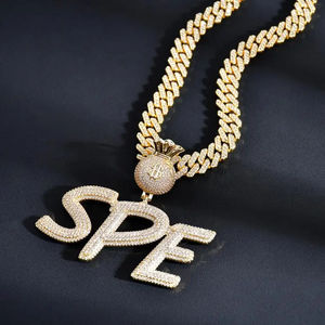 เครื่องประดับเพชรสำหรับปลูกในห้องปฏิบัติการ VVS1จี้ตัวอักษรทำจากเงินสเตอร์ลิง925ตามสั่ง - Product Image 6