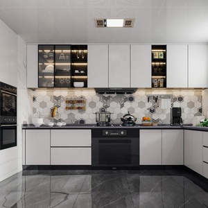 Gabinetes <span class=keywords><strong>de</strong></span> Cocina <span class=keywords><strong>de</strong></span> MDF PET <span class=keywords><strong>de</strong></span> Alto Brillo, Gabinetes <span class=keywords><strong>de</strong></span> Cocina <span class=keywords><strong>de</strong></span> Tablero <span class=keywords><strong>de</strong></span> Aglomerado <span class=keywords><strong>de</strong></span> Melamina, Económicos - Product Image 4