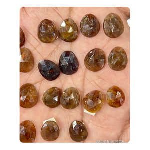 AAA Tourmaline naturelle pétrole, cabochon en forme de rose, lot assorti en gros pour la fabrication de bijoux et les designs personnalisés - Product Image 1