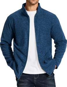 Sanzaf Men's Vintage Breathable <b>Work</b> Jacket 100% Cotton Soft Warm Lightweight <b>Fleece</b> Coat Stand Collar Pockets Handcrafted - Product Image 3