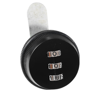 Cerradura sin llave de 3 dígitos de aleación de zinc cromado moderno para gabinetes, muebles, hoteles, escuelas, gimnasios, marca ABA - Product Image 1