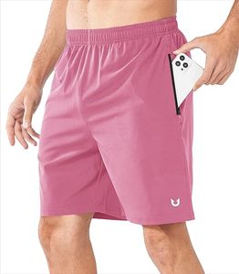 <b>Men</b> Training <b>Shorts</b> Quick Dry Lightweight Workout <b>Shorts</b> with Zipper Pocket <b>Elastic</b> <b>Waistband</b> Custom Logo Gym - Product Image 1