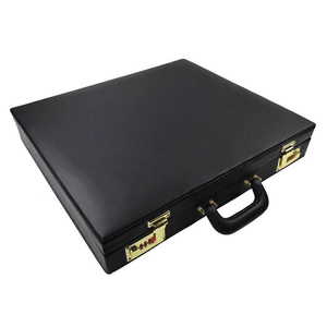 Étui à tablier Grand Lodge avec double serrure à combinaison en cuir véritable, étui rigide maçonnique, porte-documents Ronpex de qualité supérieure - Product Image 4