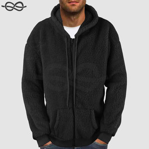 Sweat à capuche zippé en polaire color block pour homme, coupe ample, épais, rembourré en coton, chaud, style coréen, mode hiver, brodé, respirant - Product Image 5
