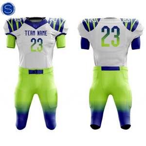 Conjunto de uniformes de fútbol americano Jersey sublimado pantalones acolchados entrega rápida OEM fabricante Pakistán maqueta gratis - Product Image 6