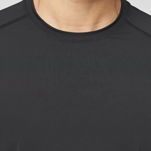 เสื้อยืดออกกำลังกาย HEALY Men Moisture Wicking สีดำเหลือง แห้งเร็ว แขนยาว กางเกงวิ่งขาสั้น ชุดกีฬา สกรีนโลโก้ได้ - Product Image 3