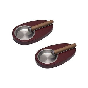 Cenicero de Madera y Latón de Primera Calidad con Forma Cuadrada para Cigarrillos y Cigarros - Product Image 4