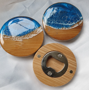 Excellent Wood & Resin Bottle Opener Custom Bar <b>Table</b> Bottle Opener Round Crafts Top Selling Sale - Product Image 1