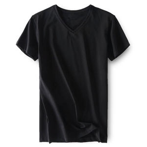 เสื้อยืดผู้ชายคุณภาพสูง ผ้าฝ้าย 100% สีพื้น ขายดีที่สุด แขนสั้น สกรีนโลโก้ได้ ทรงปกติ สวมใส่สบาย - Product Image 4