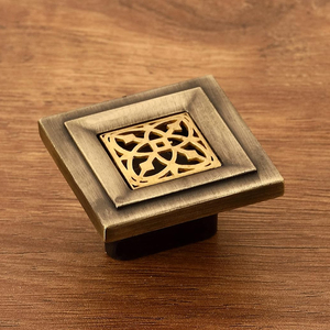 Boutons de porte d'armoire en métal marron traditionnel pour la maison commode porte armoire meubles décoratifs cuisine armoire poignée boutons - Product Image 1