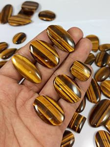 Cabujón de ojo de tigre natural, lote de piedras preciosas sueltas, cabujón hecho a mano, forma mixta disponible, Ojo de Tigre de cabina suelta para la fabricación de joyas - Product Image 4