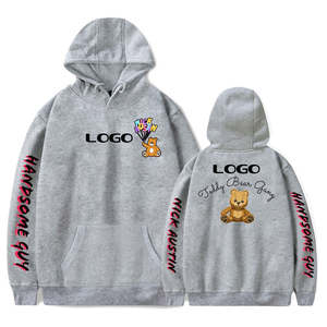 Sudaderas con capucha con estampado Puff hechas a medida Ropa informal de lona ligera de gran calidad con cierre elástico de cintura alta - Product Image 2