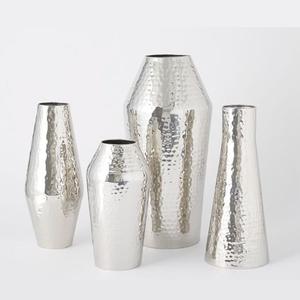 Jarrón de alta calidad con acabado plateado con macetas de Metal con estampado personalizado y centro de maceta, maceta decorativa para mesa, precio al por mayor - Product Image 3